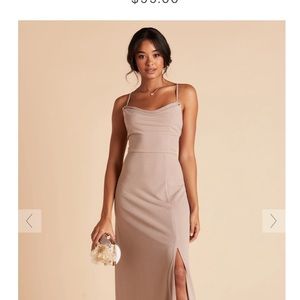 Birdy Grey Bridesmaid Dress - Ash Crepe Dress Taupe XS